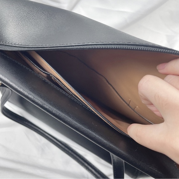 Tory Burch robinson tote large with zipper black - Picture 4 of 5